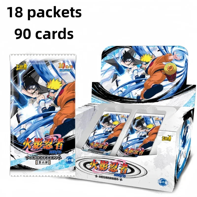 KAYOU Genuine Naruto Chapter 6 Collectible Cards 18 Packs Naruto Peripherals Collectible R/SR/SSR/UR/PTR Cards Battle Toys