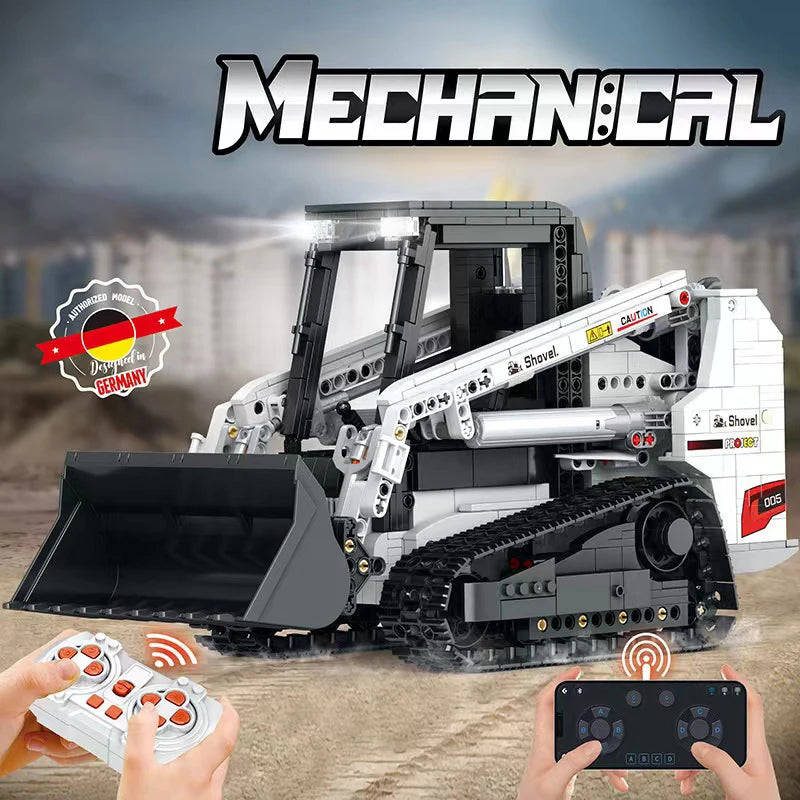 MOC-83447 Remote Control Mechanical D11 Bulldozer City Construction Vehicle Building Blocks Model Large Crane Truck Toys For Kid