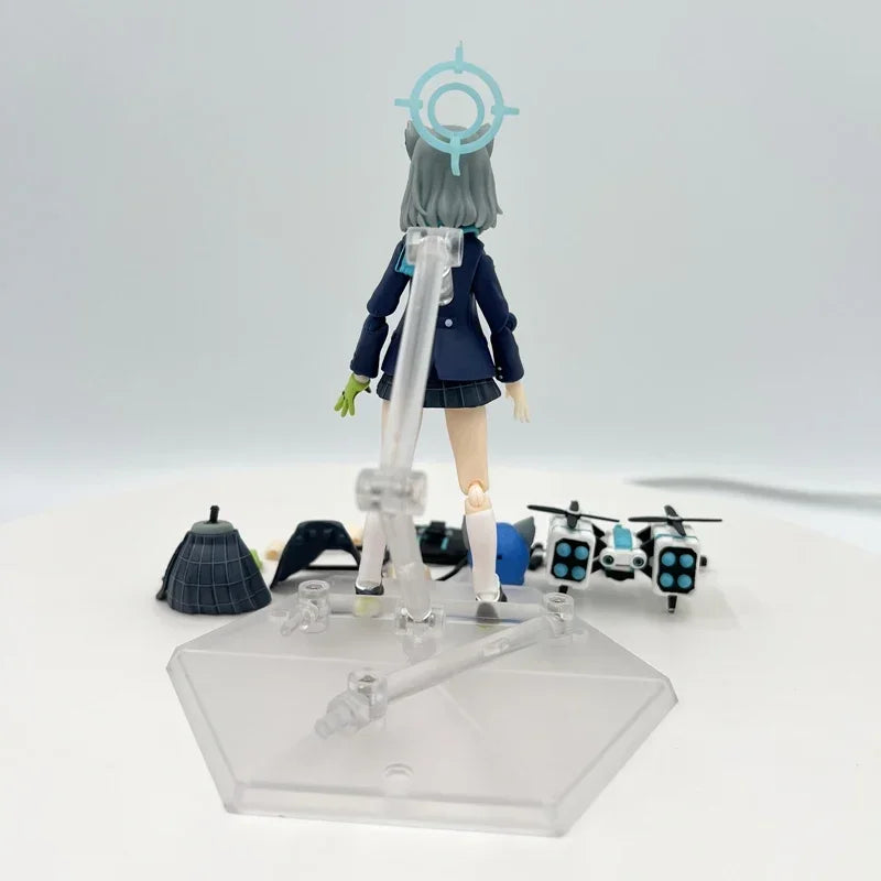 15cm Figma #567 Blue Archive Shiroko Sunaookami Anime Girl Figure Shiroko Action Figure Arona Figurine Adult Model Doll Toy Gift