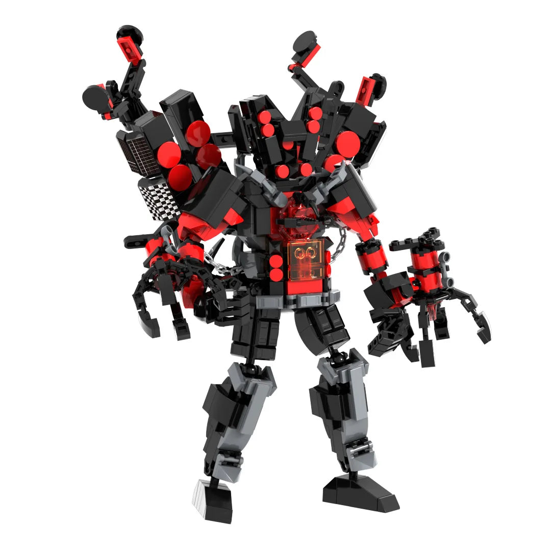 Moc 619PCS/set Skibidi Toilet Action Figures Model builing Blocks Giant Version Upgraded Titan Speakerman Model Dolls Toys