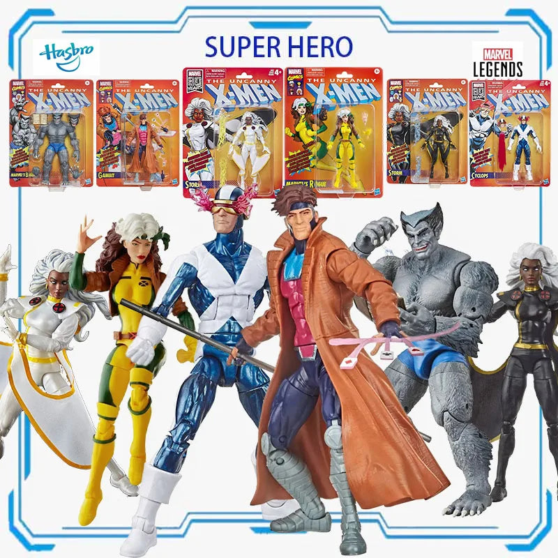 HASBRO Original Marvel Legends THE UNCANNY X-MEN ROGUE GAMBIT STORM CYCLOPS Anime Figure Model Toys Model Gifts for Boys 	152mm