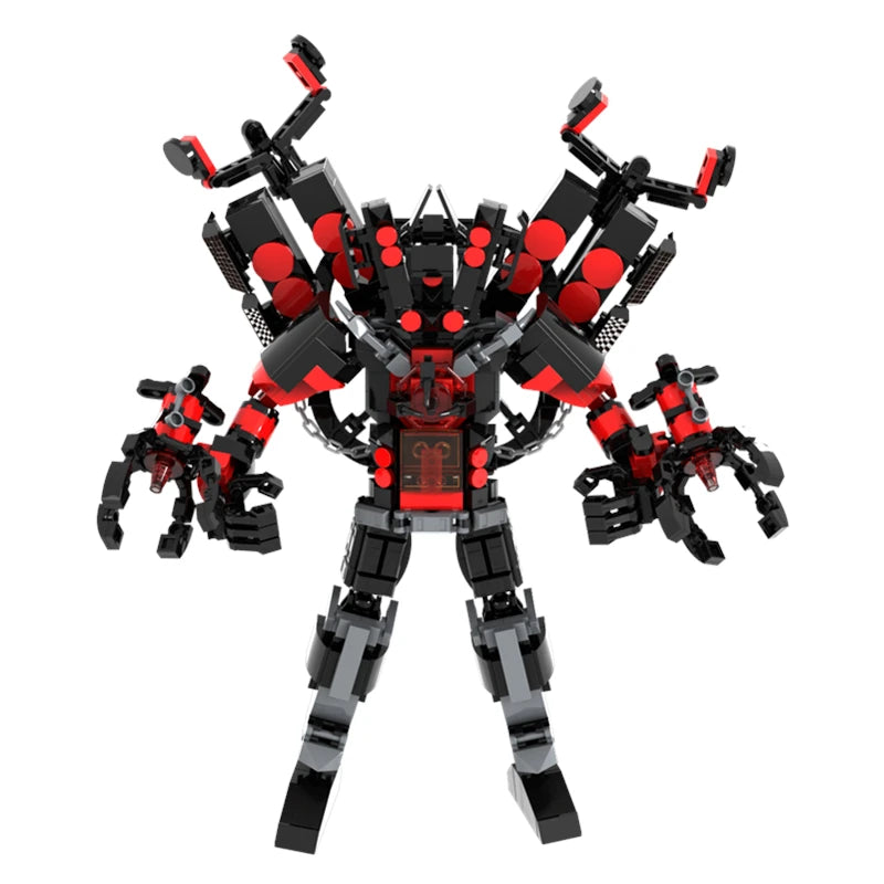 619pcs/set Skibidi Toilet Man Building Blocks Upgraded Version Of Titan Speaker King DIY Bricks Toys For Kids Christmas Gifts