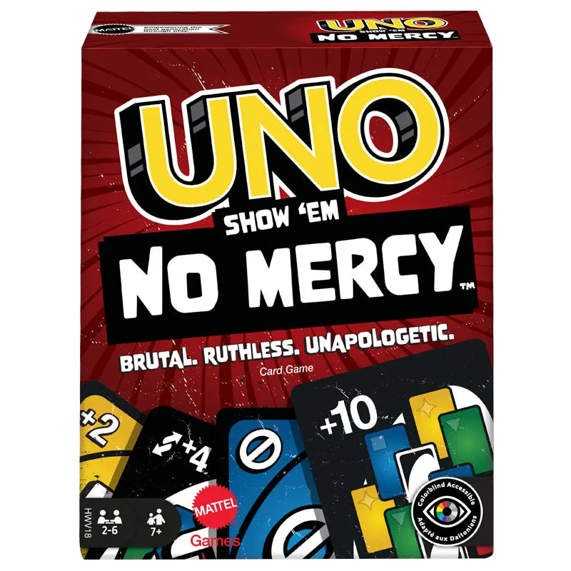 Hot Sale Mattel Uno Flip! Flex Dos Games No Mercy Cards Game Family Funny Entertainment Board Games Multiplayer Poker Game Gifts