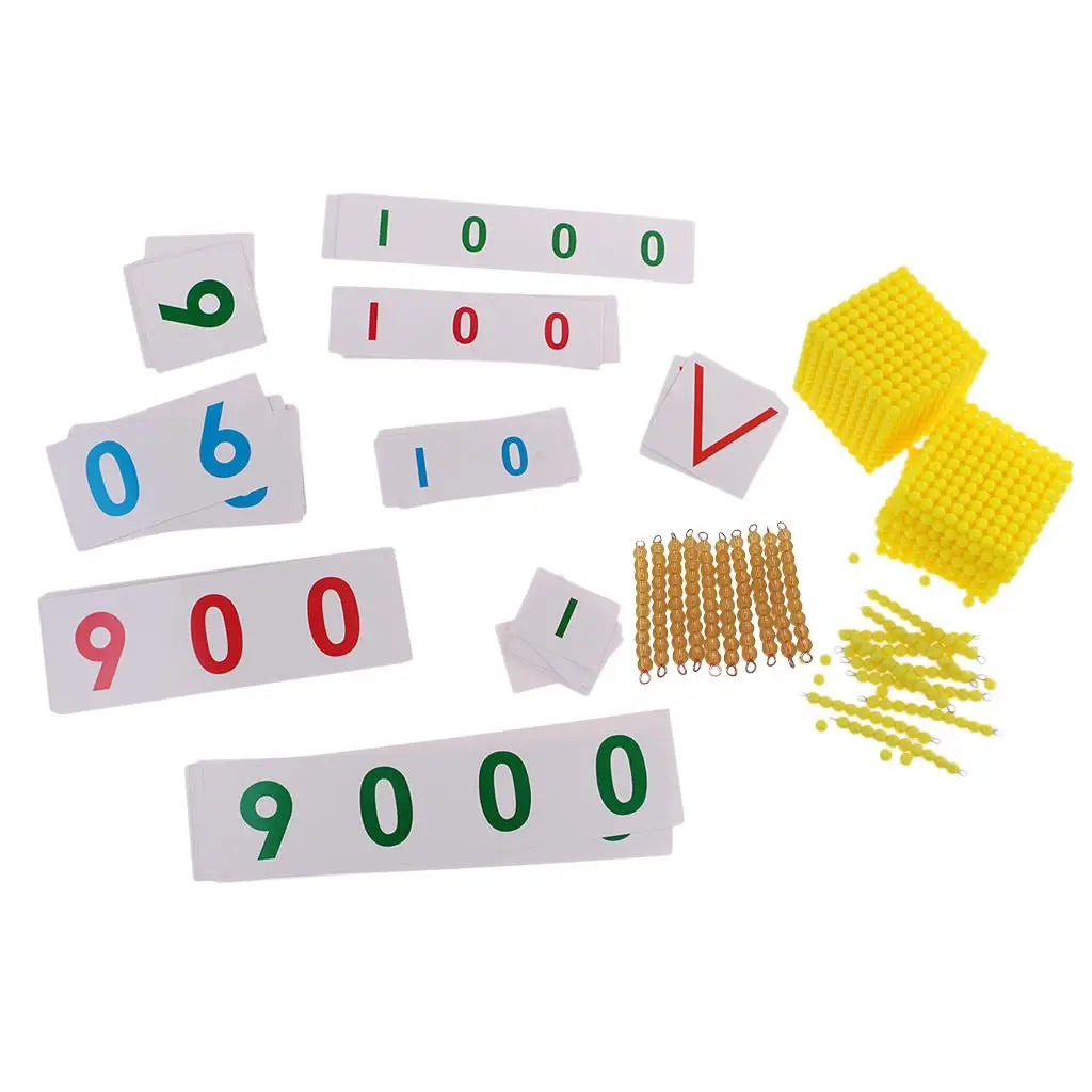 Wooden Montessori Math Counting Toys Materials Children's Educational Toys