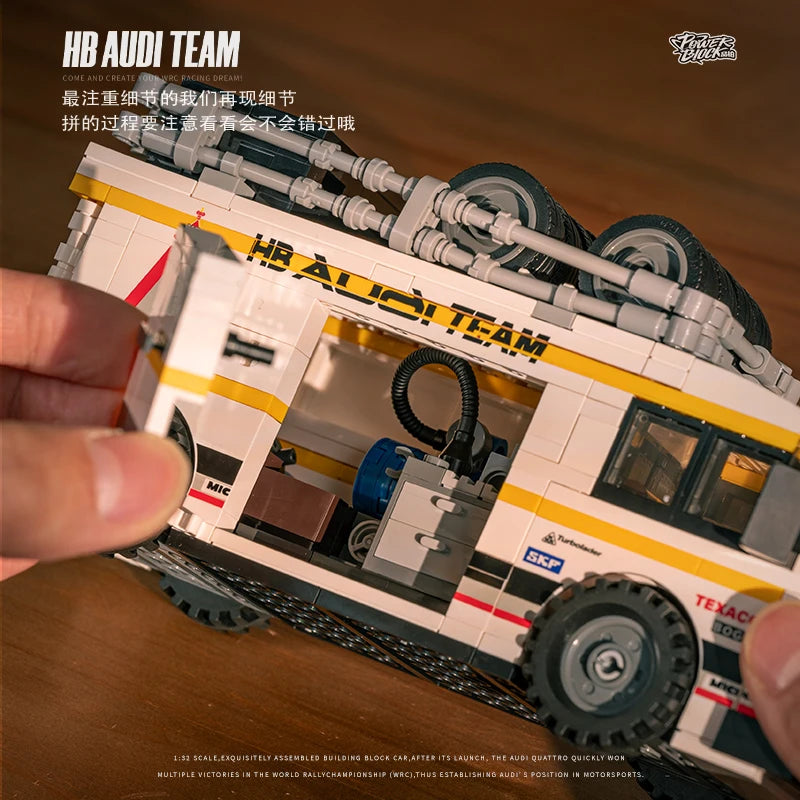 MOC Audi WRC Team 1:32 Building Block Sports Car Model Tech Racing Car Assembling Collection Vehicle Toy Kid Aldult Gift 1362pcs