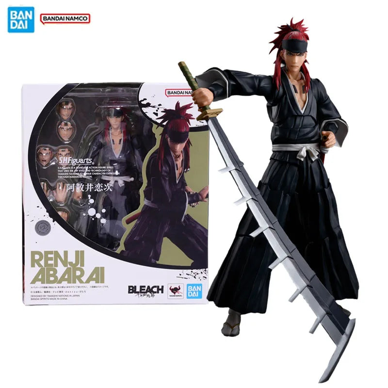 Bandai Original Genuine Figure Bleach Model Kit Anime Figures SHF Abarai Renji Collection Action Figure Model Boys Toys Gifts