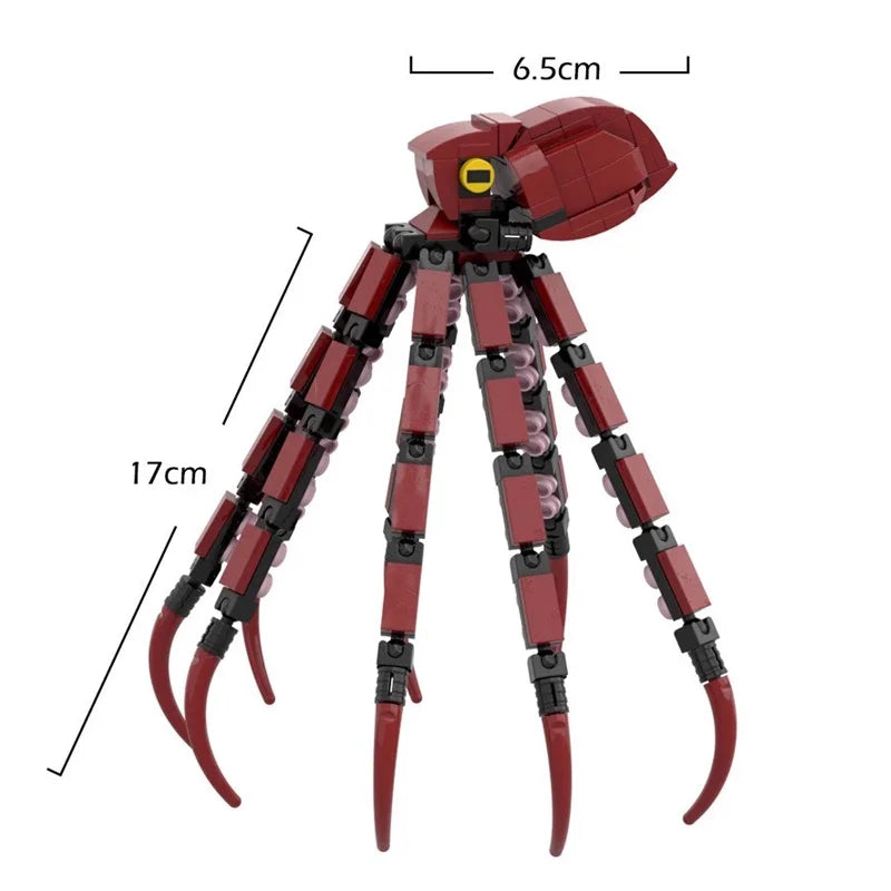 Creative MOC biomimetic animal deep-sea giant octopus model for boys to decompress and assemble building blocks toy