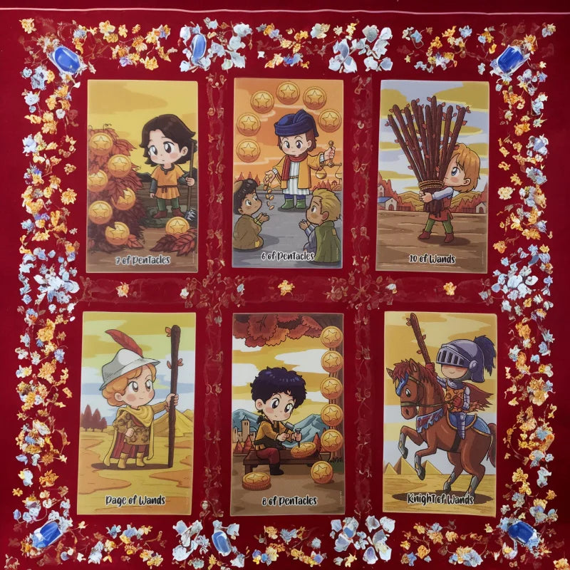 Autumn Girl Tarot，Comes with instruction manual，Large Size12X7，Japanese Style，High-Quality Cardstock Tarot Cards，Suitable for pe