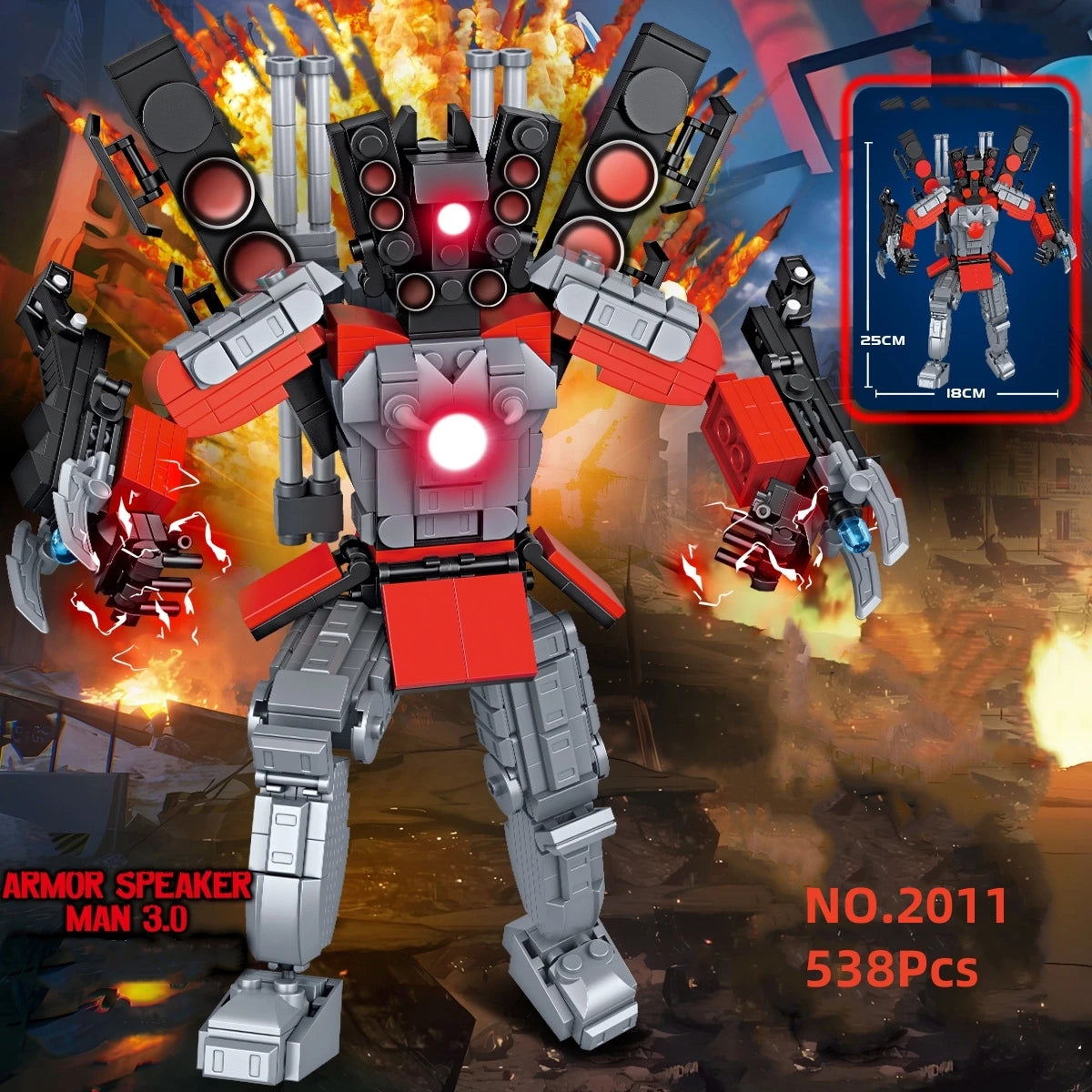 MOC Titan Speaker Man Skibidi Toilet Man Building Blocks Monitor Man Titan Camera Titan Monitor Titan Block Toys Gift for Boys