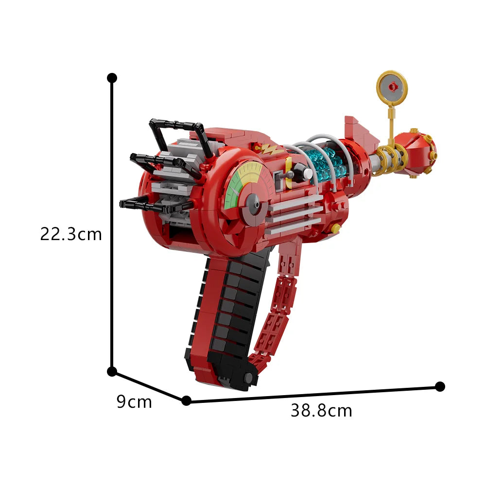 Gorbicks MOC Red Call of Duty Ray Gun Model Bricks DIY Game Weapon Building Blocks Kit Props Toys For Birthday Gifts