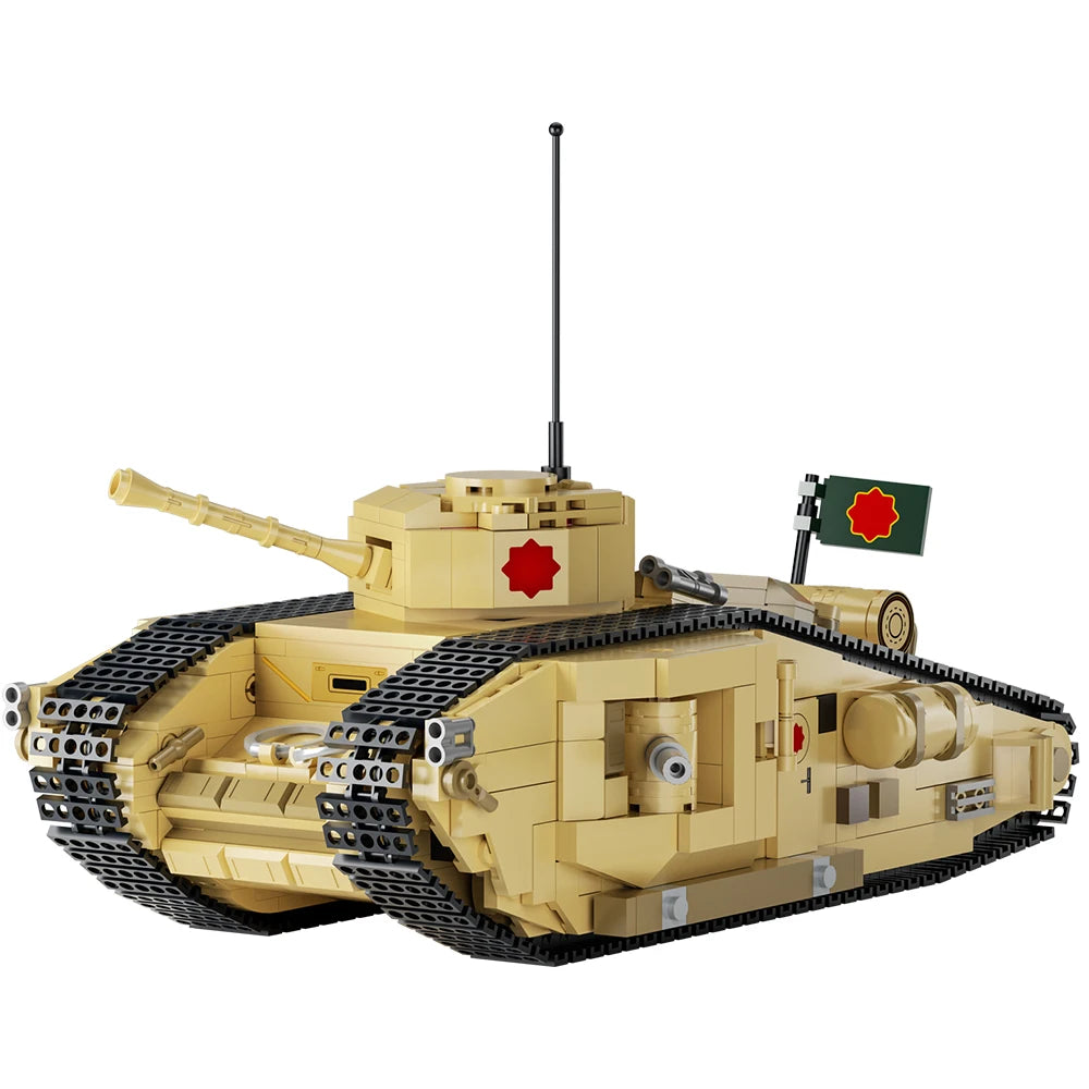 MOC Indiana Jones The Last Crusade Military Tank Building Blocks Adventure Movies Military Tank Model Bricks Toys Birthday Gifts