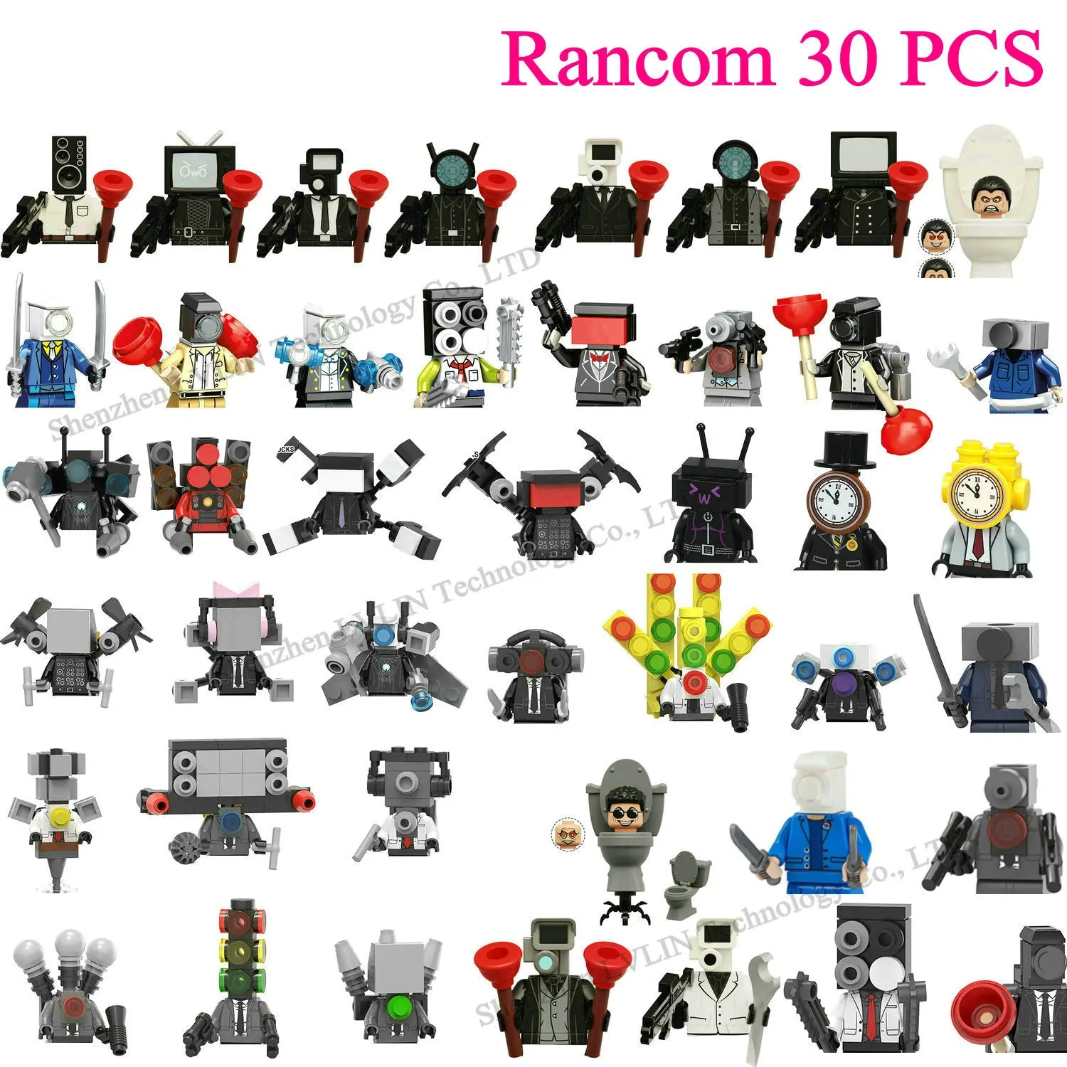 4CM Skibidi Toilet Man Mini Figure Monitor Building Blocks Audio Camera Man Toys Boy Children Christmas Birthday Gift