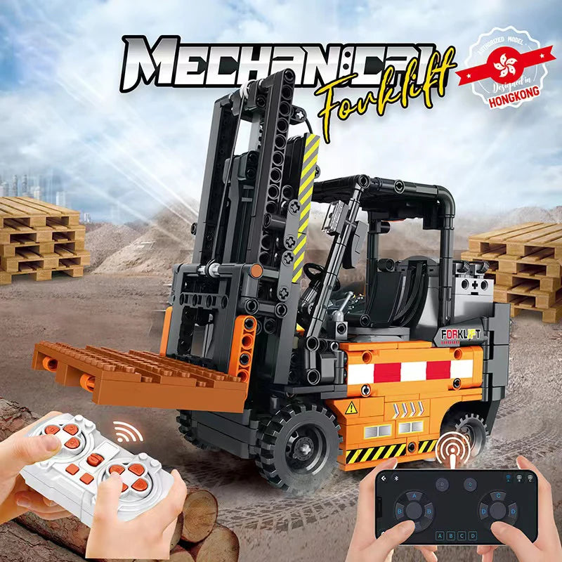 MOC-83447 Remote Control Mechanical D11 Bulldozer City Construction Vehicle Building Blocks Model Large Crane Truck Toys For Kid