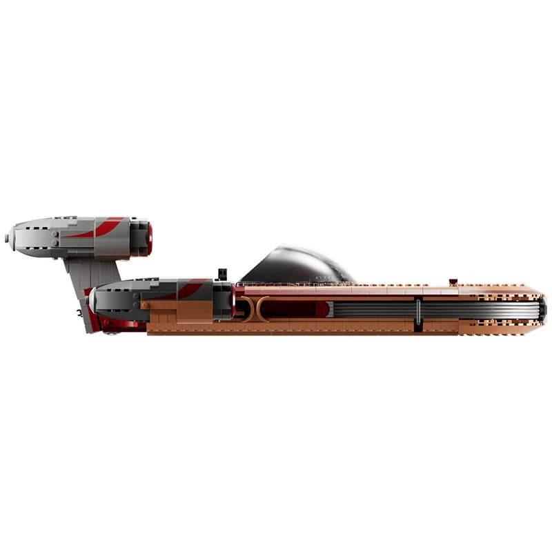1890PCS MOC Star Battle Luke Skywalker's Landspeeder 75341 Spaceship Model Building Blocks Stacking Bricks Creative Kid Toy Gift