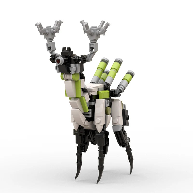 Moc Horizon Zero Dawned Thunder Jaw Mechanical Monster Action Dragon Dinosaur Popular Game Building Block Toys