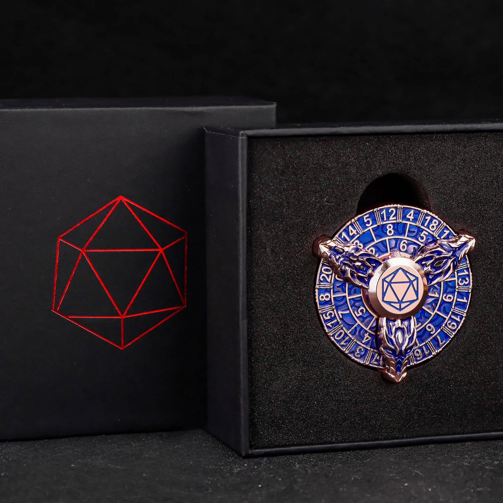 DND 7-in-1 Metal Fingertip Gyro Board Games Dice, Spinner Dice for Dungeons and Dragons, Dragon Compass Metal D and D Dice