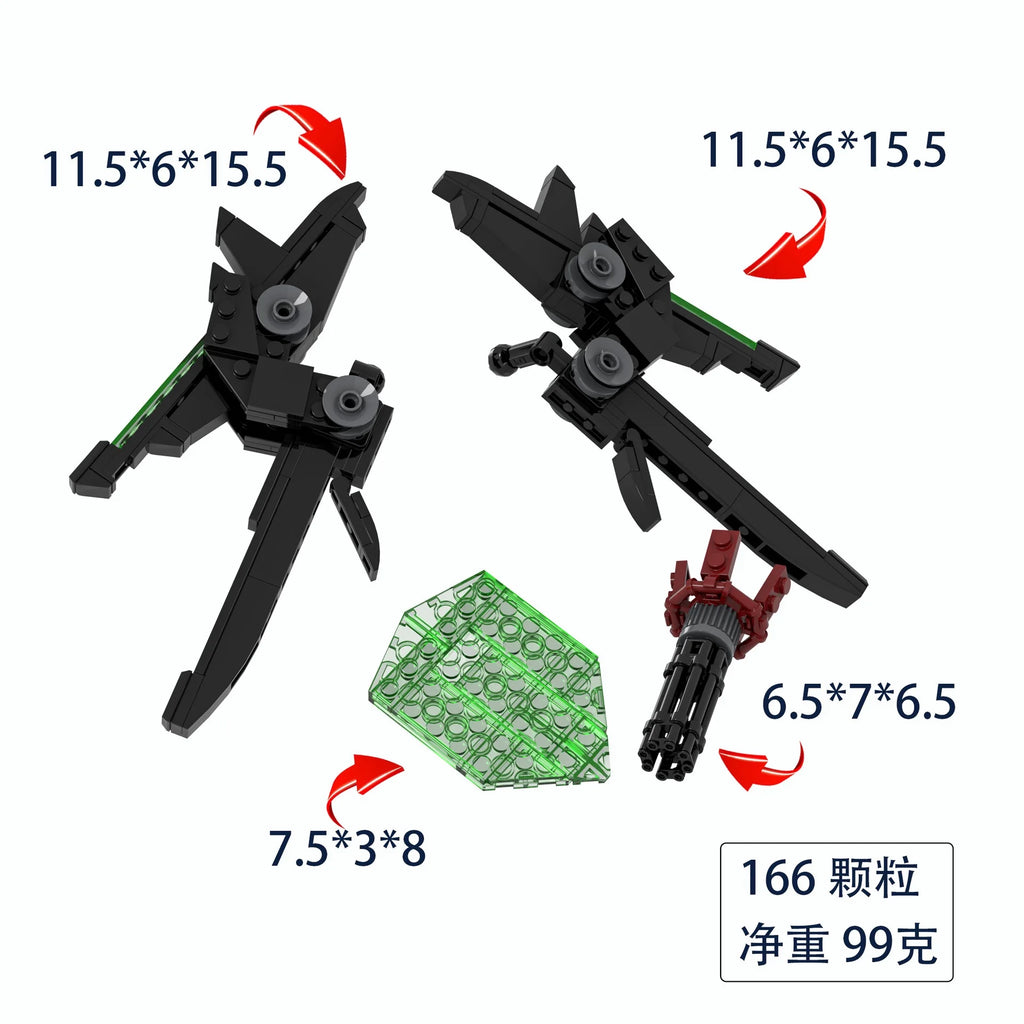 MOC Skibidi Toilet Mech Wing Siren Set Scientist Camera Speaker Building Block Brick DIY Educational Toys Children Birthday Gift