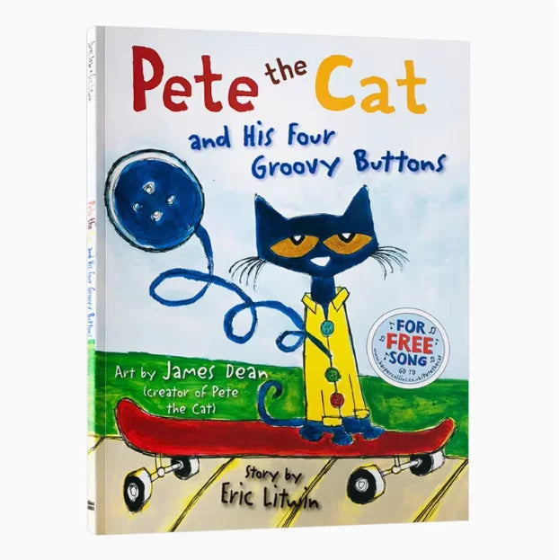 Pete the Cat and His Four Groovy Buttons Kids Early Educational English Picture Short Storybook Children Reading Book