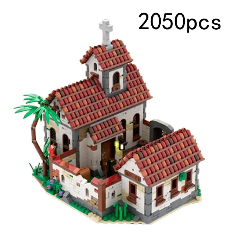 Spot quick delivery MOC-124328 124309 124049 Pirate Castle small particle assembly building block model toy