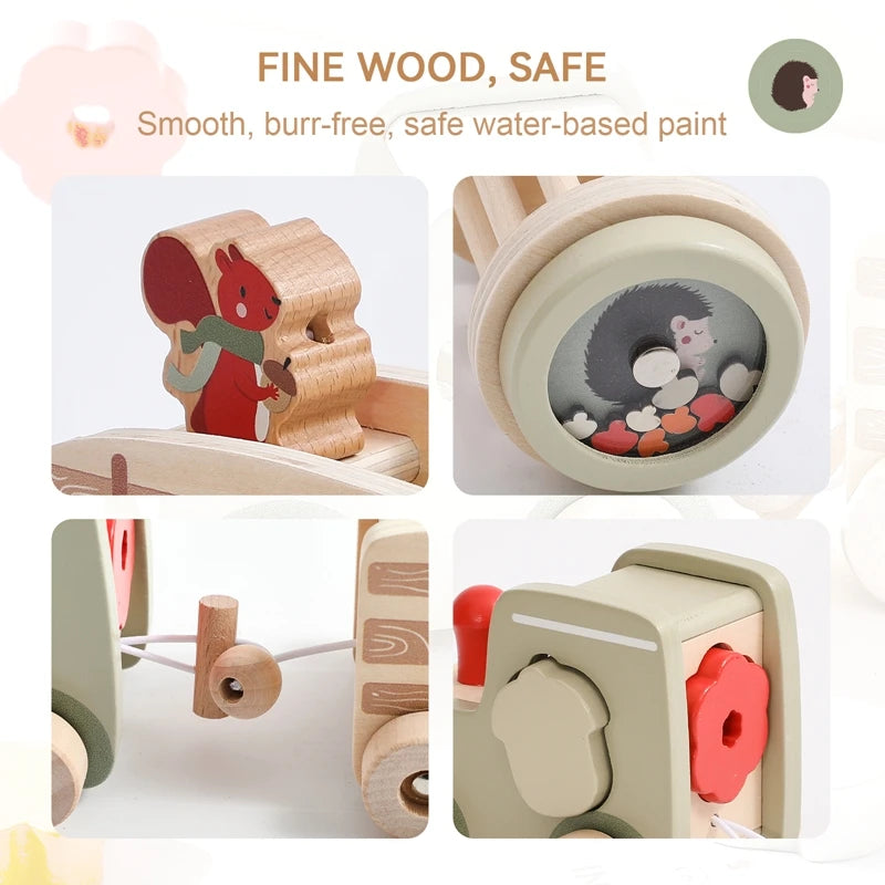 Baby Montessori Toys Wooden Animal Farm Train Children's Refined Sports Games Shape-matching Toys Early Education Toys For Kids
