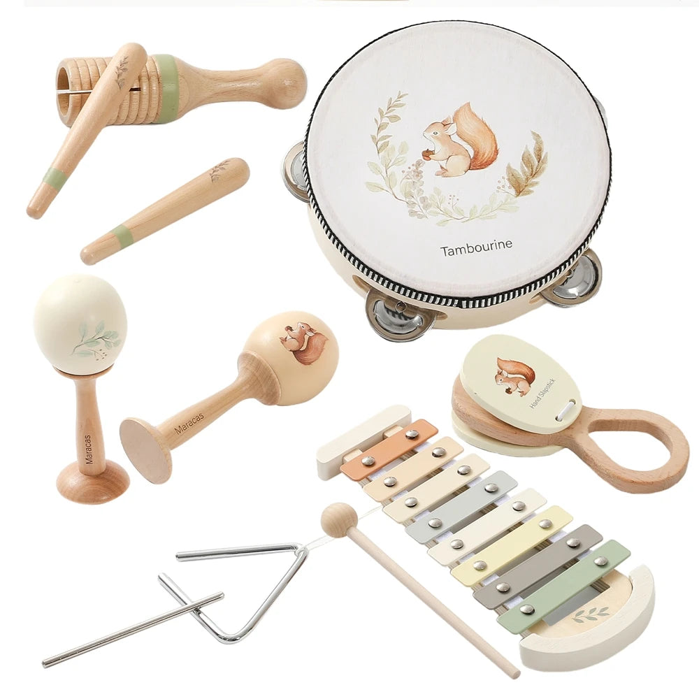 Wooden Montessori Toy Children Creative Games Toy Kids Early Education Hand Brain Sense Toy Set Gift Baby 0 12 Months Music Toy