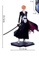 35cm Deluxe Anime Bleach Gk Kurosaki Ichigo Action Figure Handsome Men Model Collection Exquisite Desktop Decoration Friend Gift