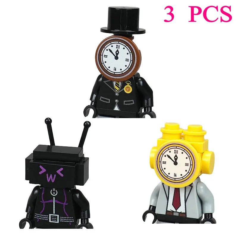 4CM Skibidi Toilet Man Mini Figure Monitor Building Blocks Audio Camera Man Toys Boy Children Christmas Birthday Gift