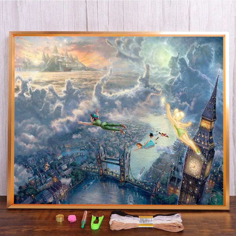 MINISO Disney Classic princess scene Diamond Painting Mosaic Embroidery Cross Stitch Kit Home Decor 5D DIY  Art Collection Craft