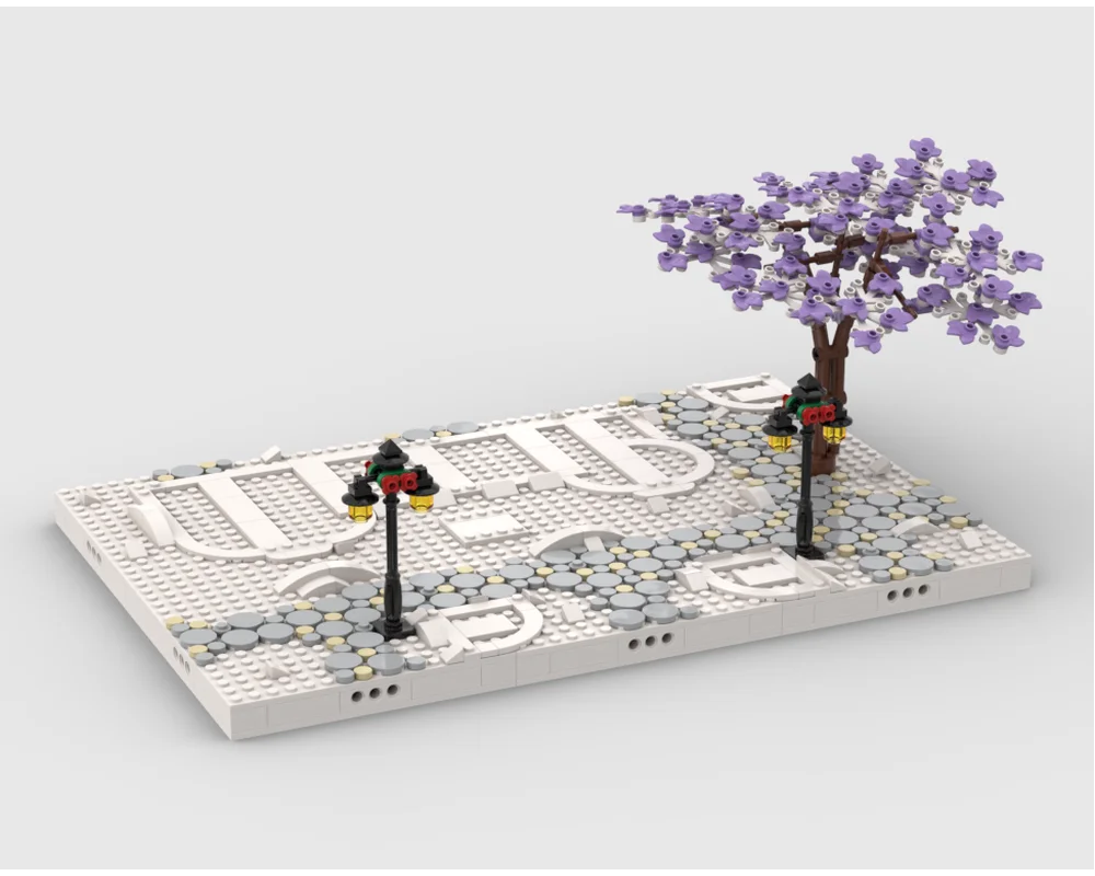 Moc Winter Village Display Base for Sets 10325 10308 10339 10293 10275 10267 Building Blocks Creative Bricks Toy Christmas Gift