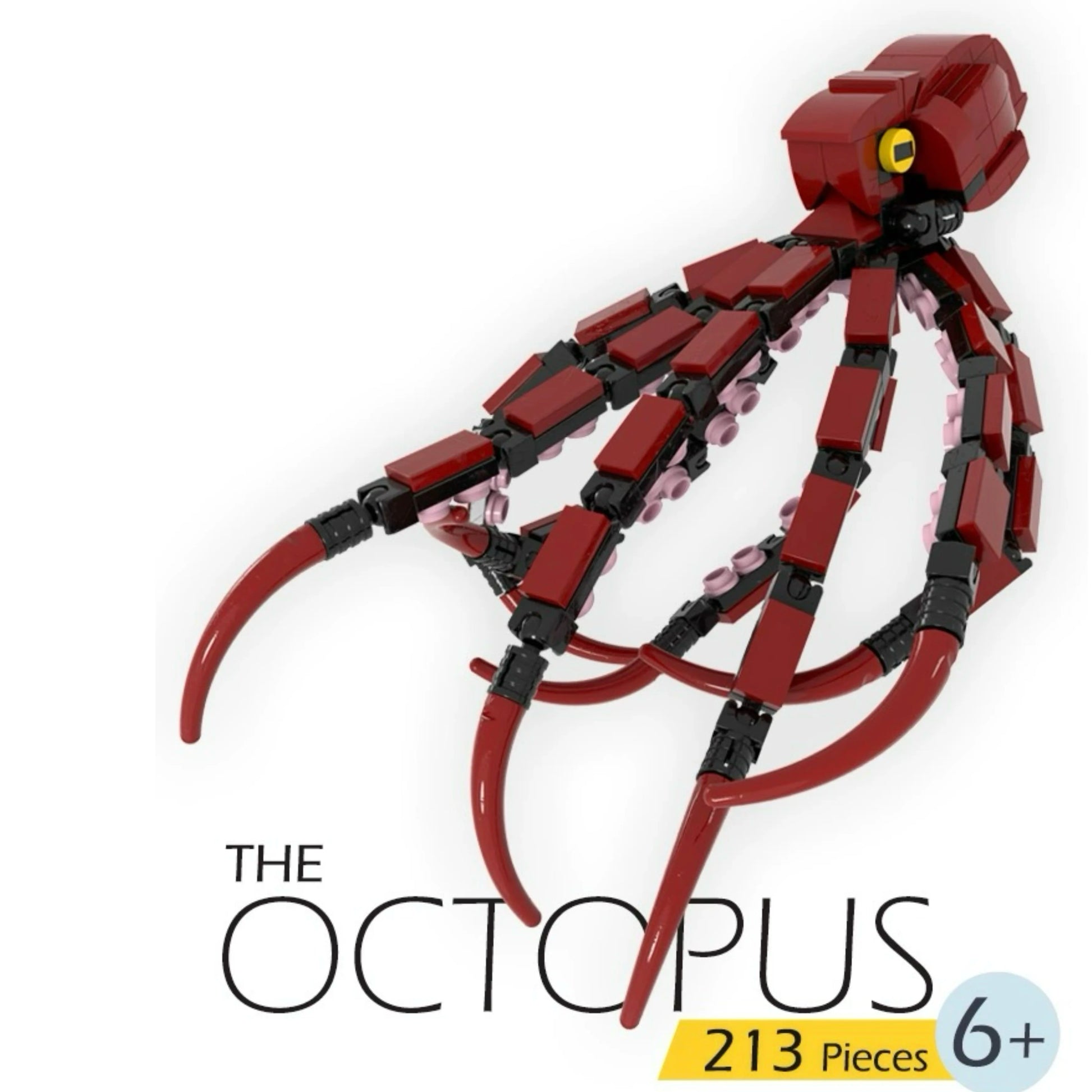 Creative MOC biomimetic animal deep-sea giant octopus model for boys to decompress and assemble building blocks toy