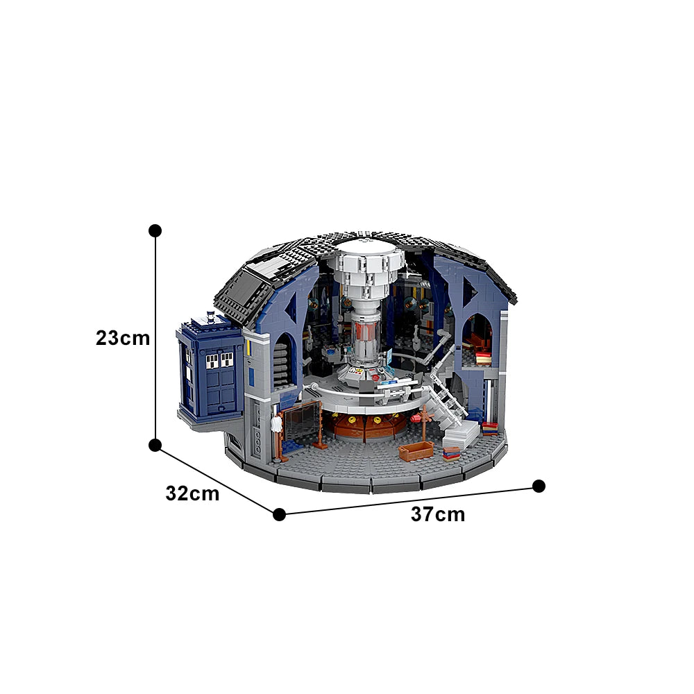MOC Whos - 12th doctors Tardis Building Blocks Movies Doctors TARDIS Control Room Model Toys Bricks Adult Gift