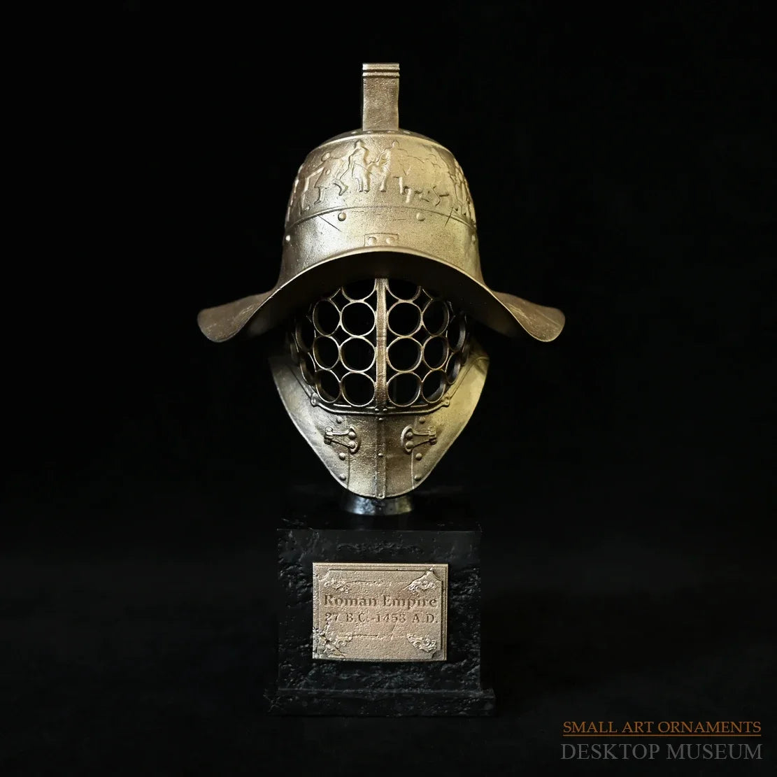 170MM Tabletop home decor resin decoration Ancient Roman gladiator helmet LTCP-350