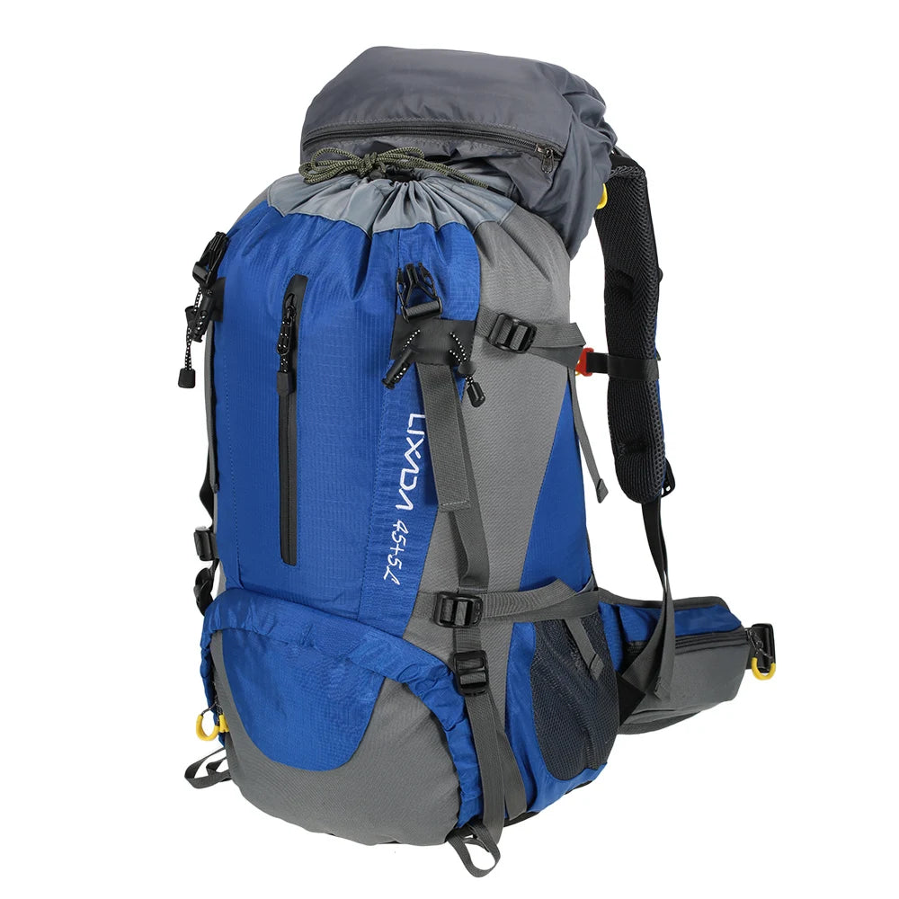 50L Waterproof Outdoor Sport Hiking Camping Travel Backpack Pack Mountaineering Climbing Trekking Bag Knapsack with Rain Cover