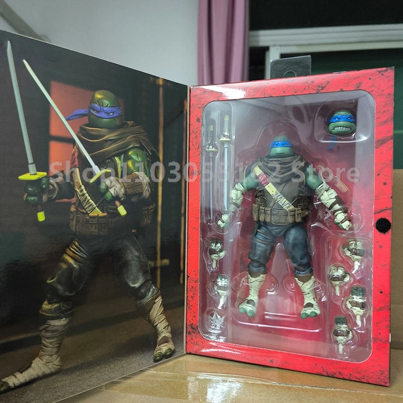 NECA The Last Ronin Leonardo Raphael Donatello Splinter Casey Jones Michelangelo Battle Damaged Action Figure TMNT Toys