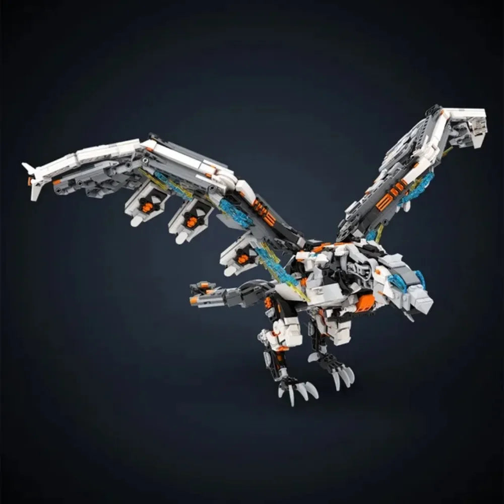MOC Horizons Zero West Storm Bird Slaughterspine Building Blocks Mechanical Dawned Dinosaur Monster Bricks DIY Toy Birthday Gift