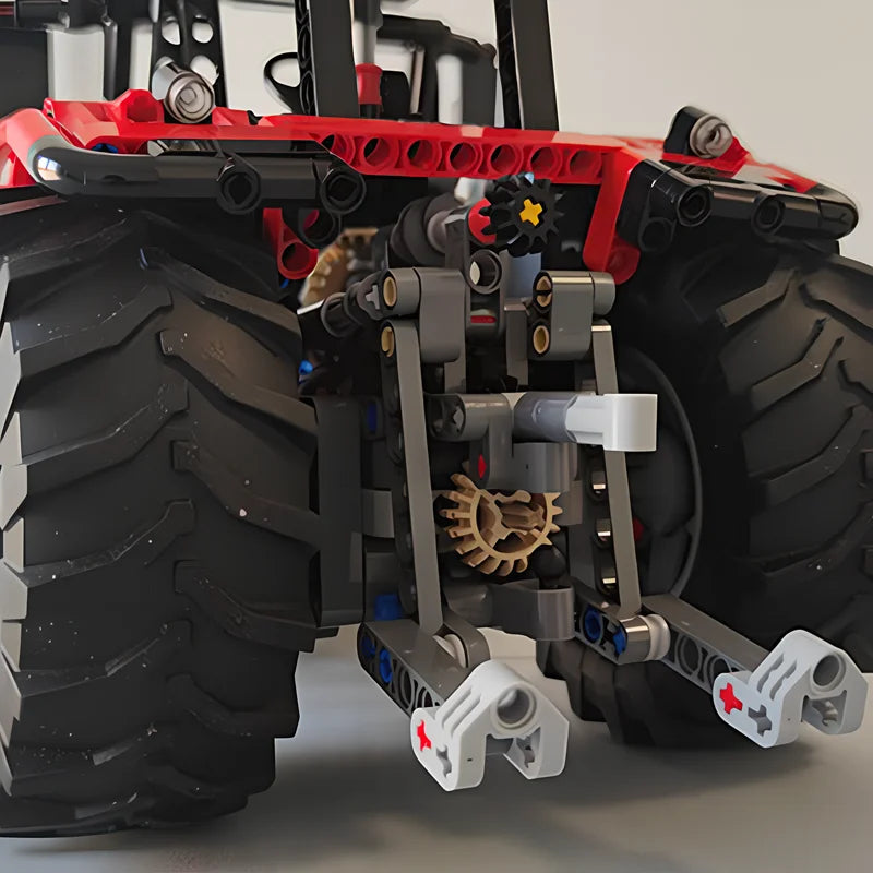 1137PCS MOC Massey Ferguson 7480 Tractor Model Building Blocks Stacking Bricks Creative Kid Toy Gift Diy Educational