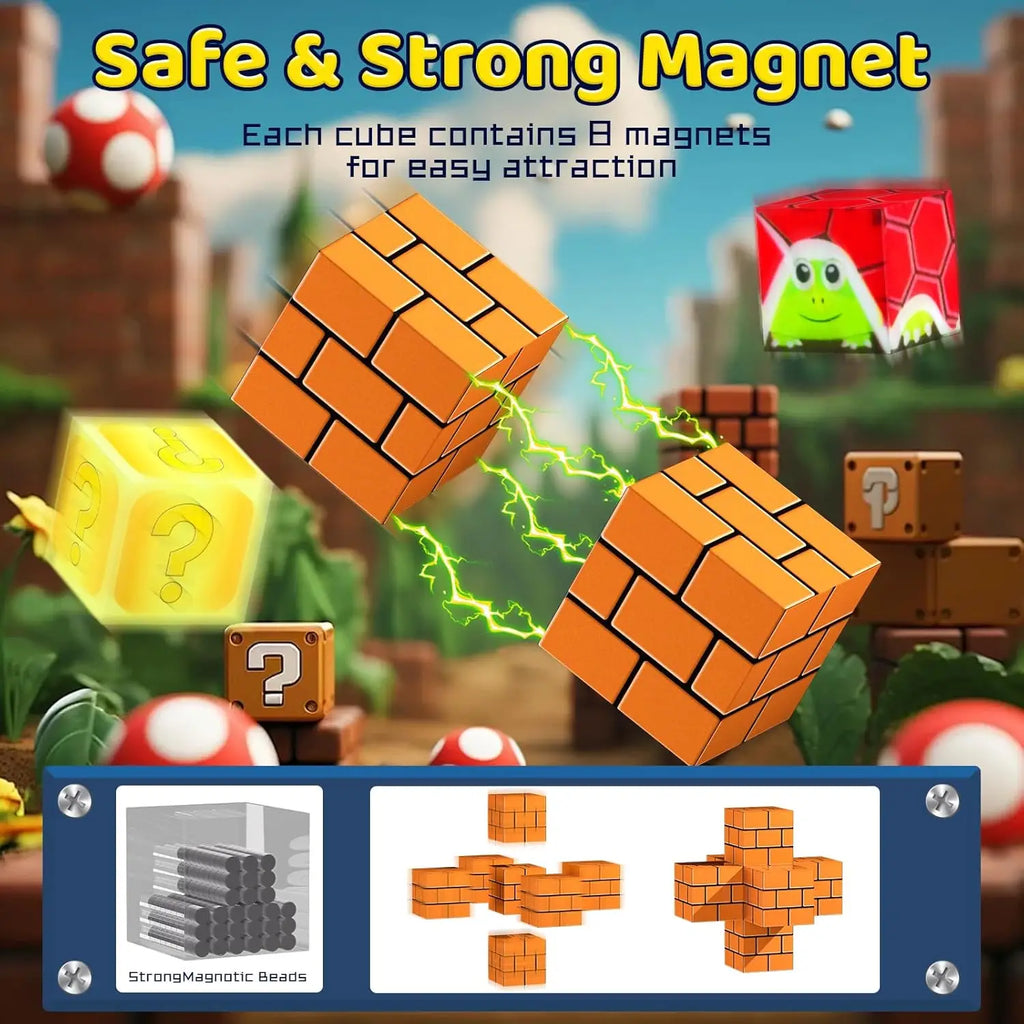 Magnetic Building Blocks for Mining Magnet World Game Adventure Set STEM Sensory Creative  DIY Toy Gift