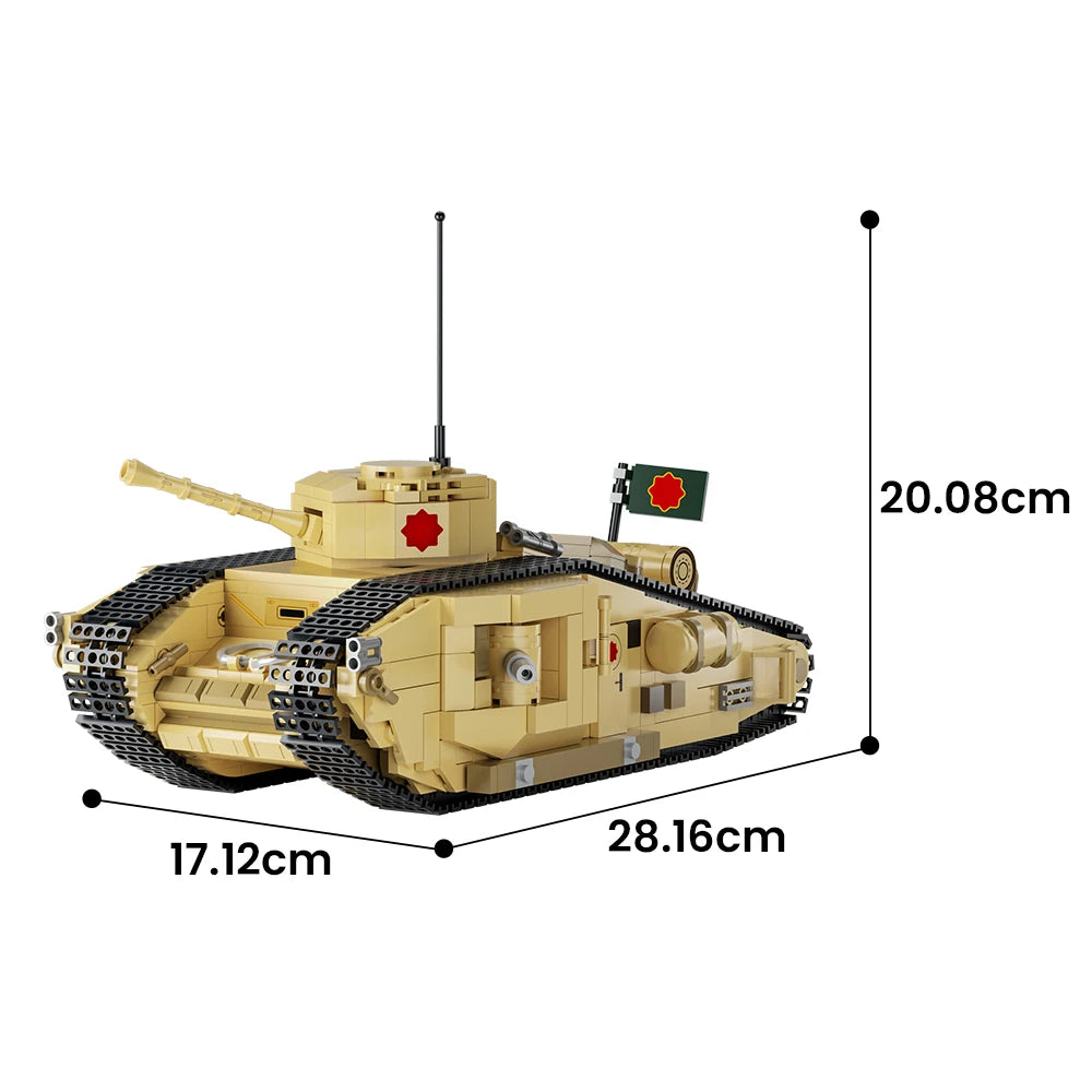 MOC Indiana Jones The Last Crusade Military Tank Building Blocks Adventure Movies Military Tank Model Bricks Toys Birthday Gifts