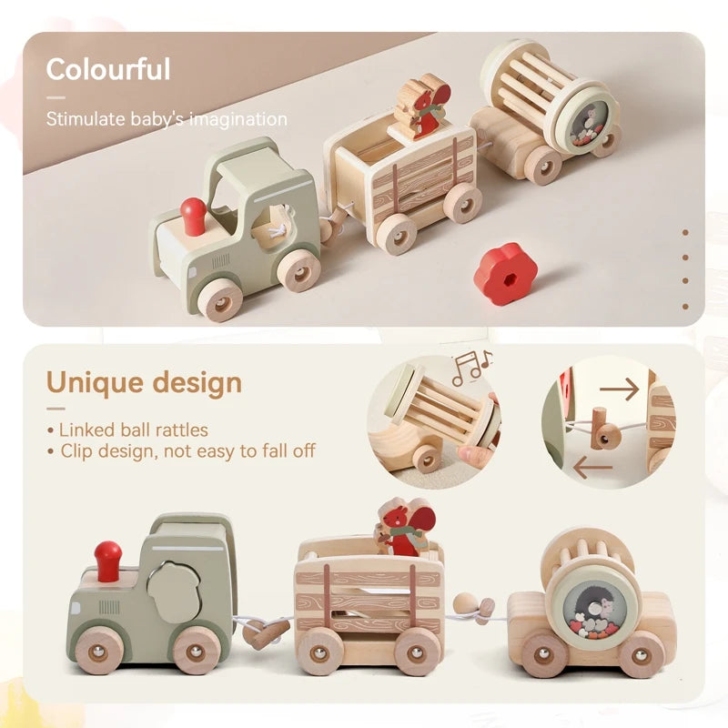 Baby Montessori Toys Wooden Animal Farm Train Children's Refined Sports Games Shape-matching Toys Early Education Toys For Kids