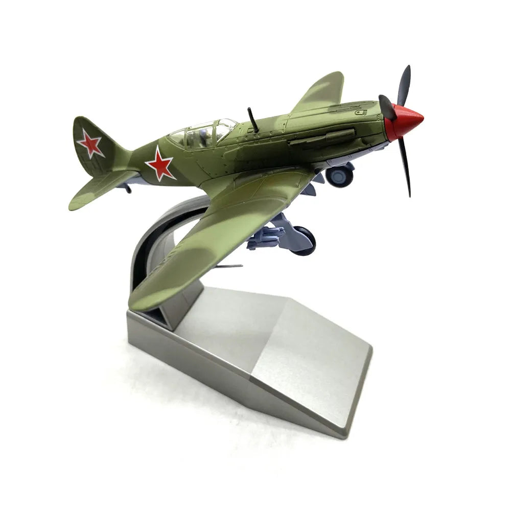 Military WW2 MiG-3 Fighter 1:72 Scale Model With Stand Soviet Alloy Plane Collection Gift For Man