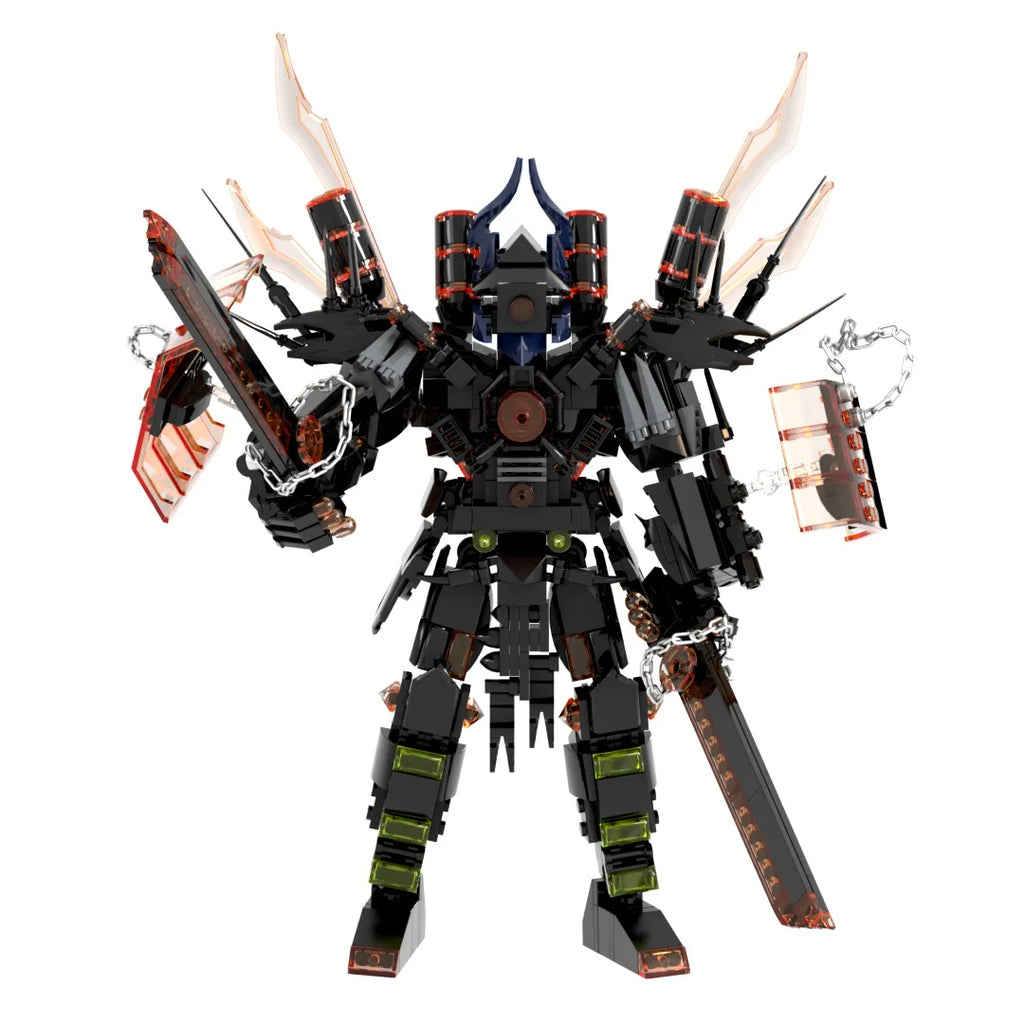 MOC Skibidi Toilet Dual Blade gravity Monitor Man Speakerman Building Block Anime Titan Toys Figures DIY Model for Kids Gifts