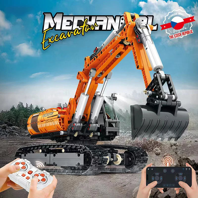 MOC-83447 Remote Control Mechanical D11 Bulldozer City Construction Vehicle Building Blocks Model Large Crane Truck Toys For Kid