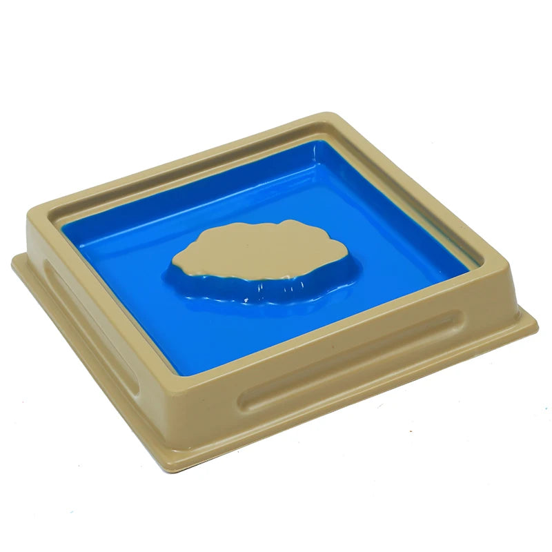Montessori Geography Materials Land and Water Form Trays  Kids Early Learning Toys Educational Game Hand-eye Coordination