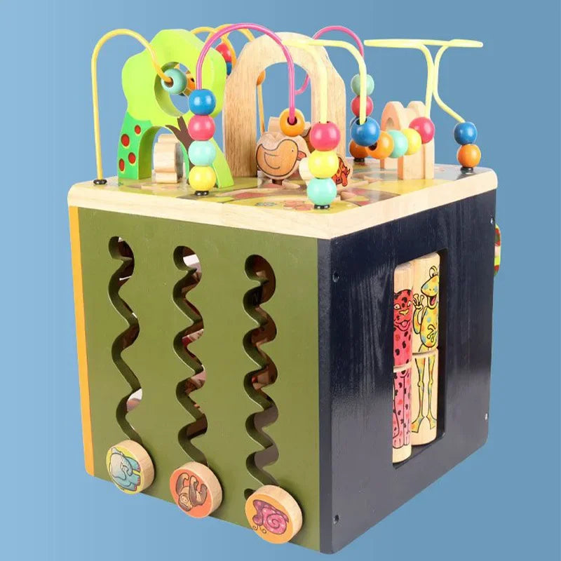Extra Large Size Wooden Multifunctional Bead Box Early Education Intelligence Toys for Children Kindergarten Montessori Concept
