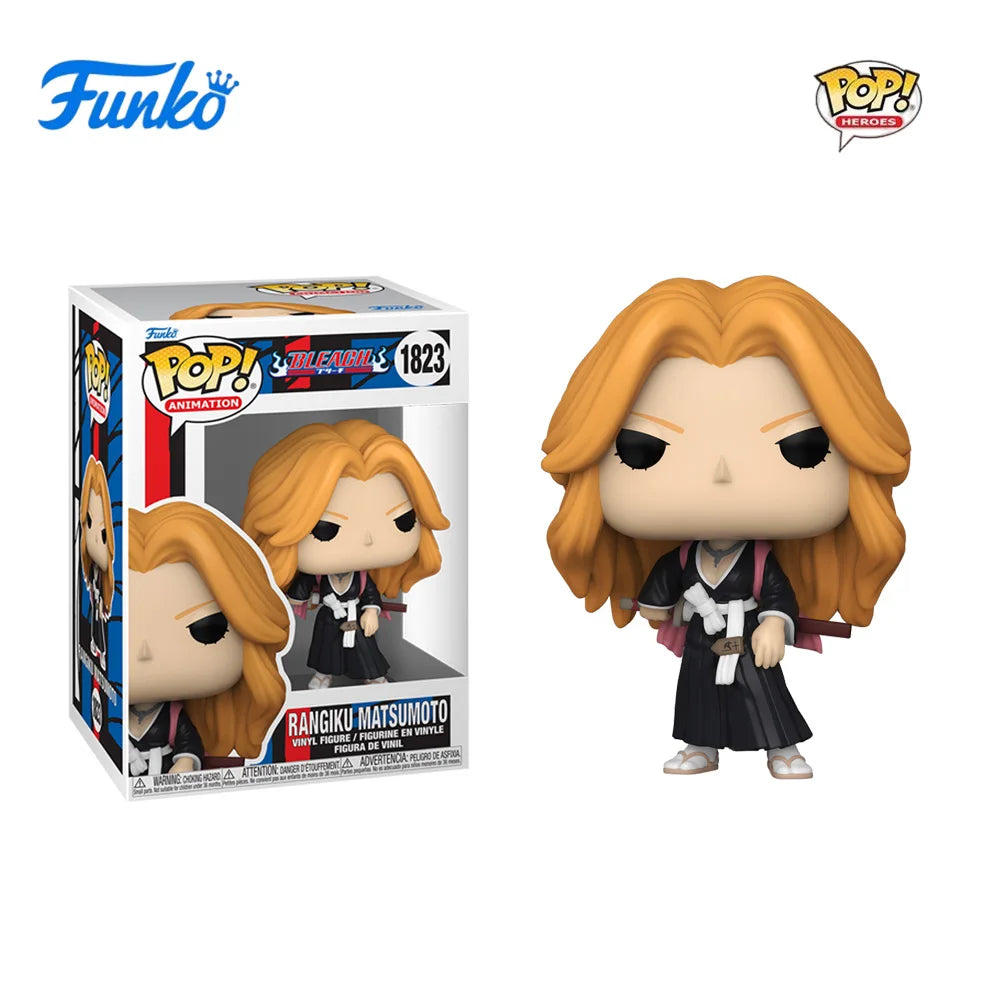 FUNKO POP Original Anime Cartoon Death God Ichigo Kurosaki Matsumoto Rangiku Toy Figures Collection Model Toys birthday Gifts