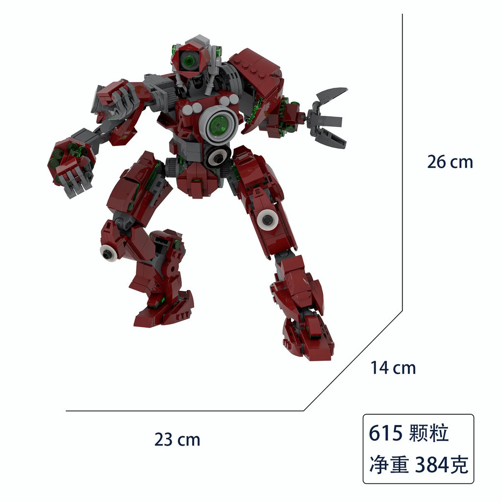 MOC Skibidi Toilet Mech Wing Siren Set Scientist Camera Speaker Building Block Brick DIY Educational Toys Children Birthday Gift
