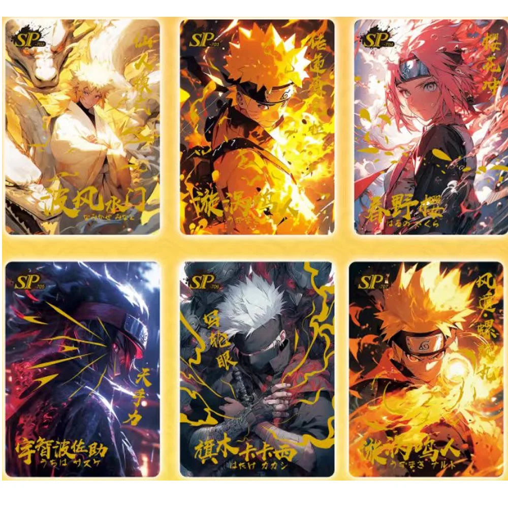 Little Dino HY-2001 Naruto Collection Card Original Anime Uchiha Sasuke Figure Rare Collection Cards Toy for Children Xmas Gift