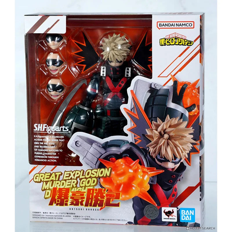 In Stock Bandai Original SHF My Hero Academia Katsuki Bakugo Anime Action Figure Model Fighter Model Toy Gift For kid