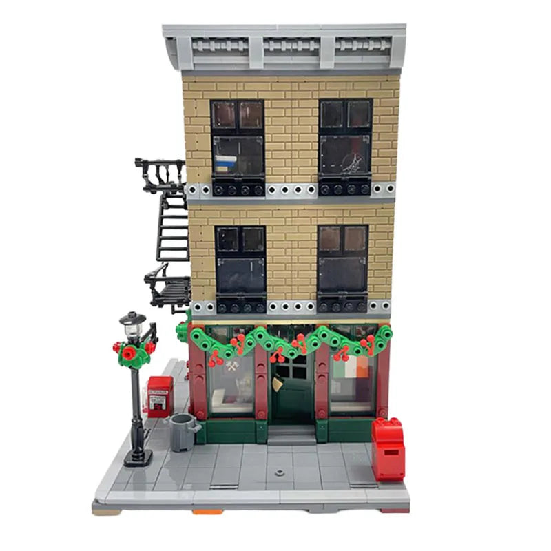 767PCS MOC Super Heroe Peter's Apartment/Nelson & Murdock Office/Irish Pub Modular Model Building Blocks Stacking Brick Creative