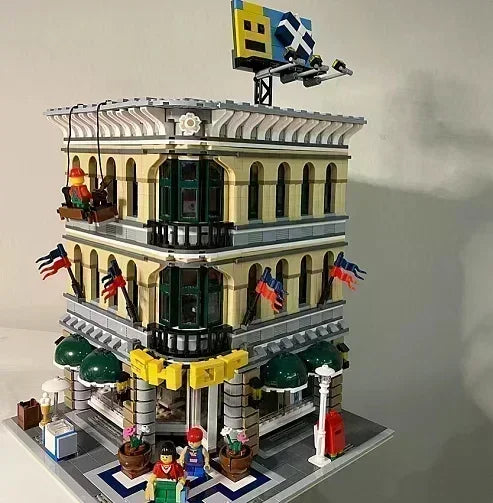 Creatoring Expert Pet Book Shop Town Hall Downtown Diner Model Moc Modular Building Blocks Brick Bank Cafe Corner Toys Parisian